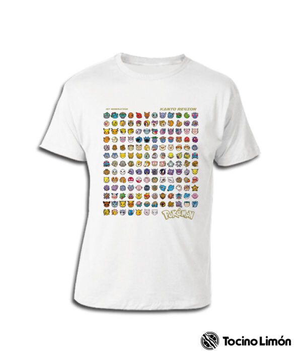 Playera Pokémon Kanto Gen